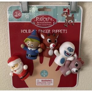 New Rudolph The Red Nosed Reindeer Finger Puppets 5 Pc Set Toys‎ Kids